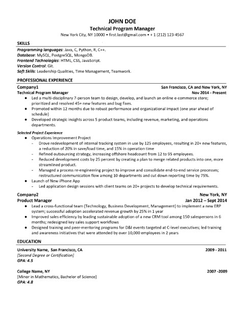 ATS Resume Template 3